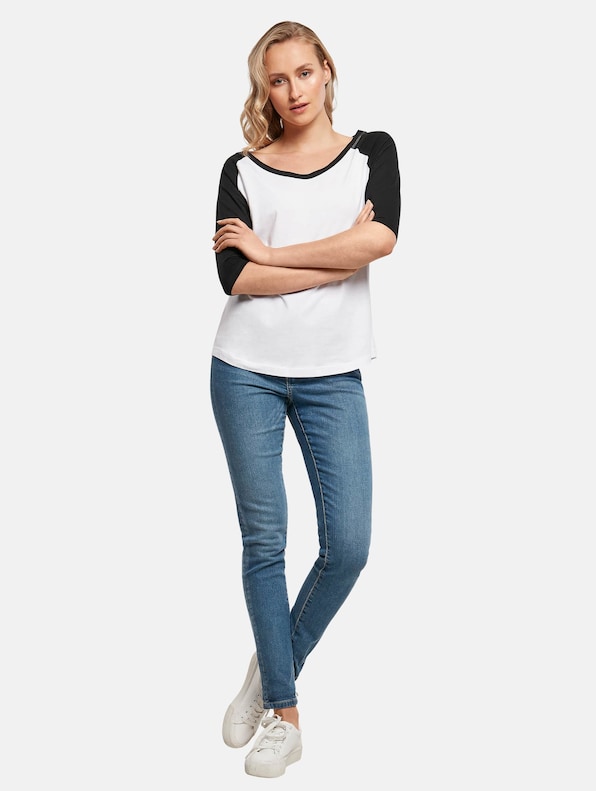 Ladies 3/4 Contrast Raglan Tee-3