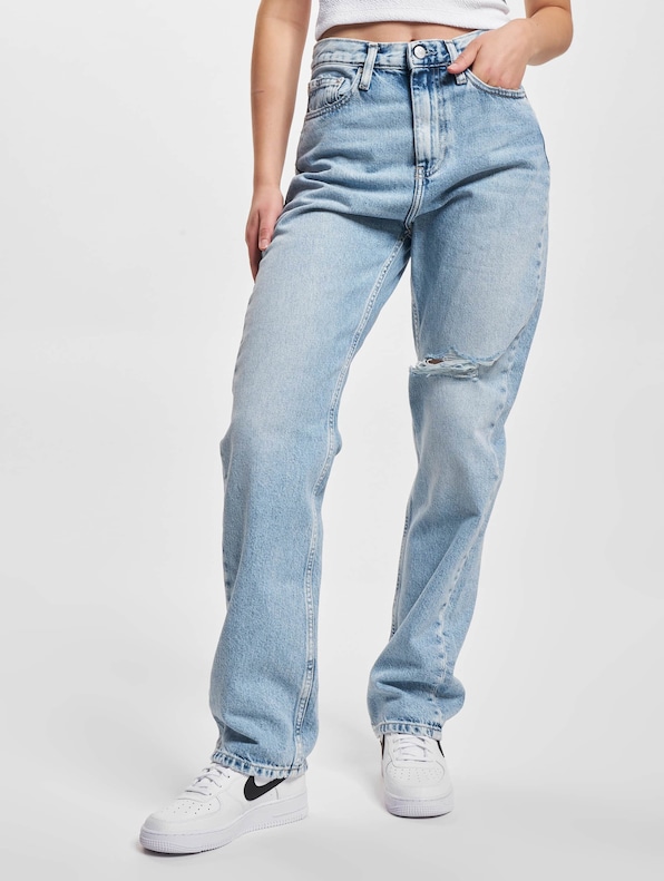 Calvin Klein Jeans High Rise Straight Jeans-2