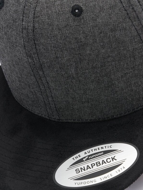 Flexfit Chambray Suede Snapback Cap-3