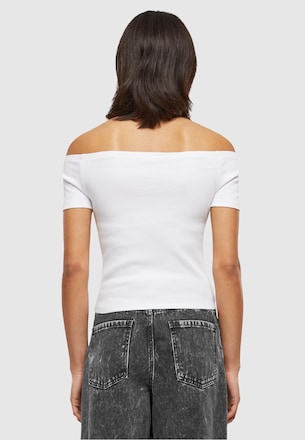 Ladies Organic Off Shoulder Rib Tee