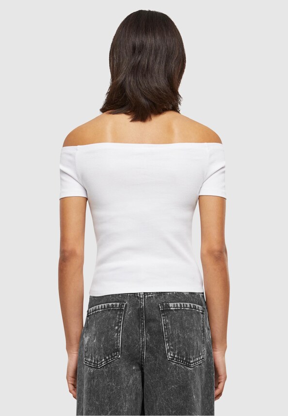 Ladies Organic Off Shoulder Rib-1