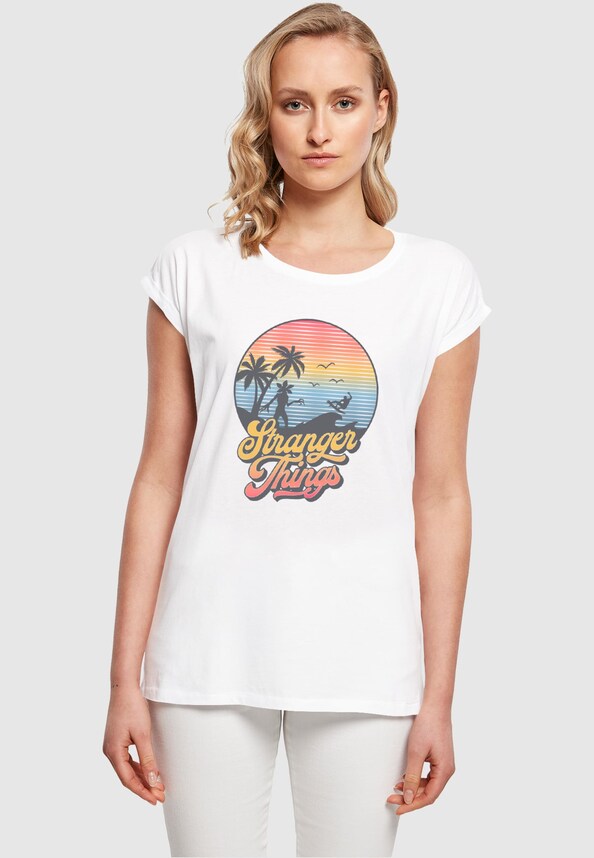 Ladies Stranger Things - LA Gradient T-Shirt-0