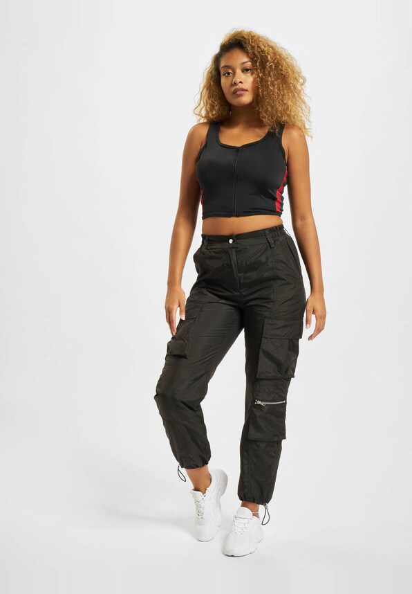 Side Stripe Crop Zip-4
