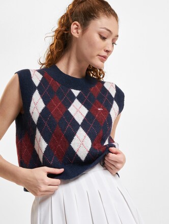 Tommy Jeans Argyle Kurzarm-Sweater