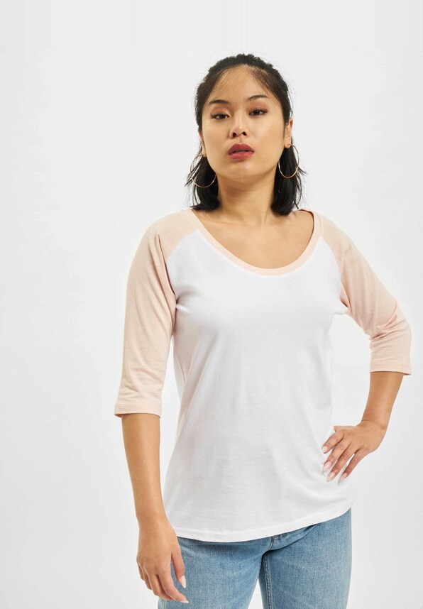 Ladies 3/4 Contrast Raglan Tee-2