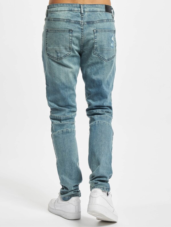 Paneled Denim Pants-1