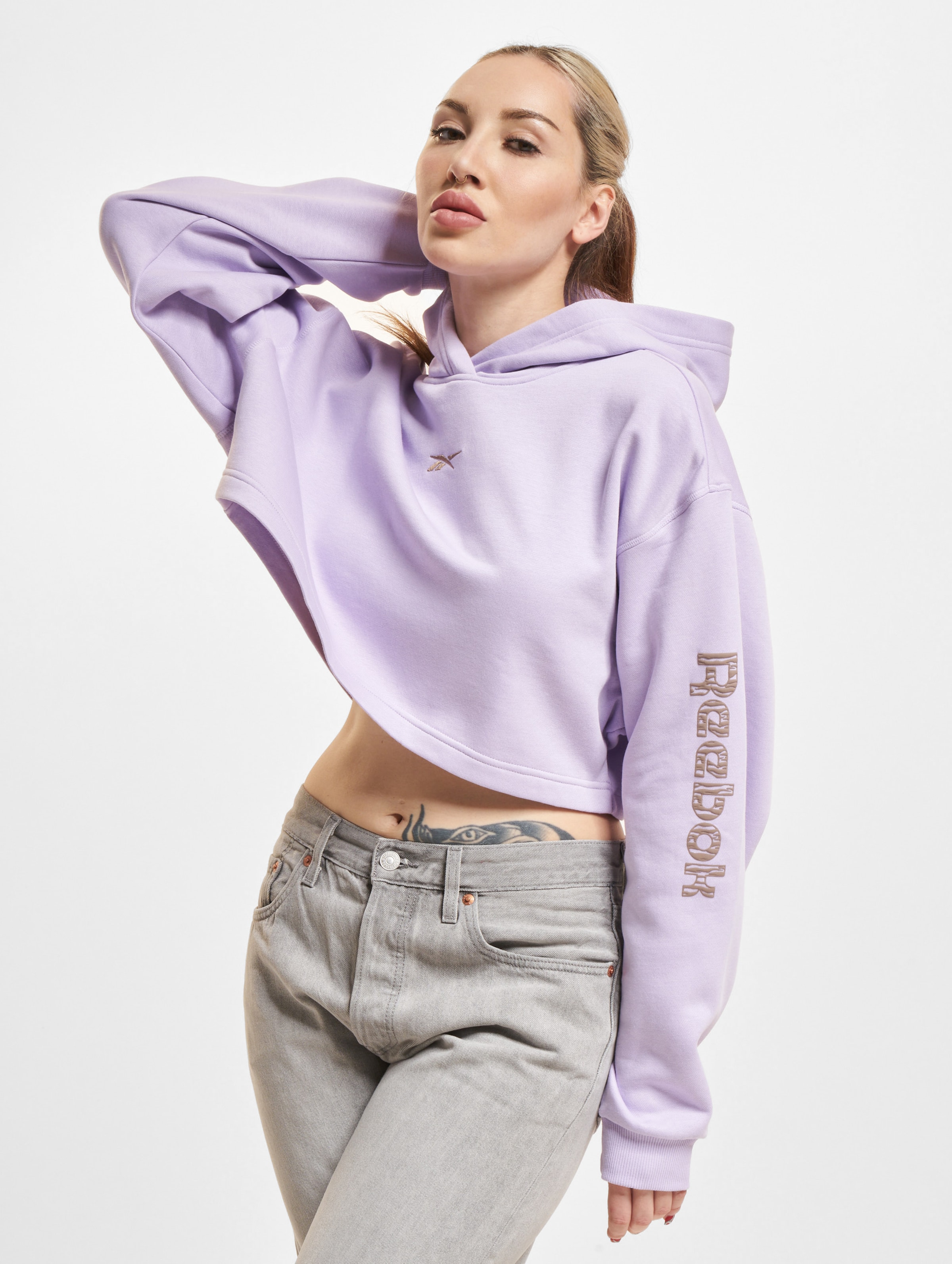 Reebok Safari Coverup Hoodie op kleur violet, Maat S