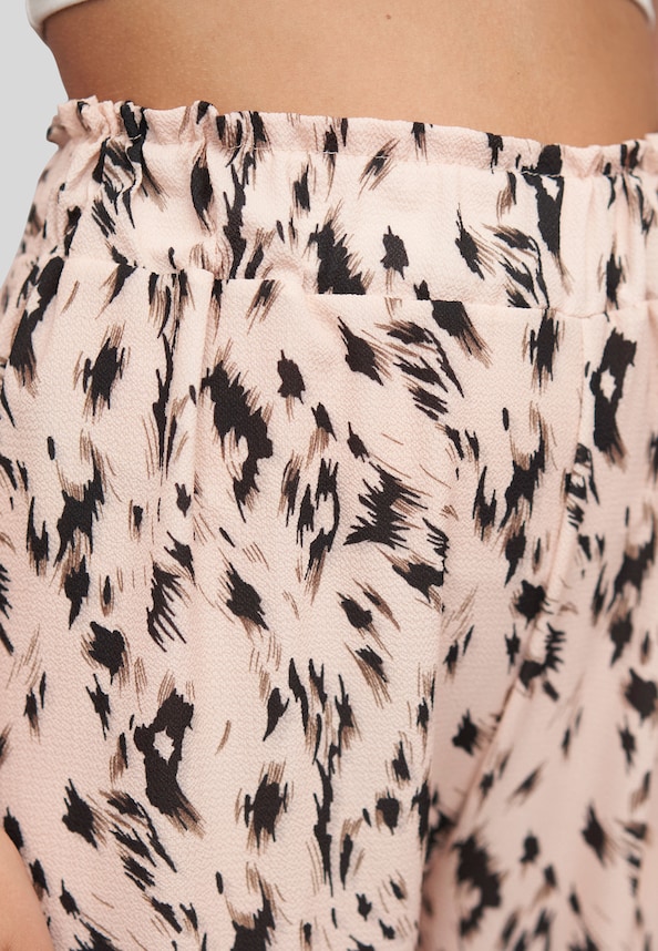 Summer Crepe-Pants with animal print-5
