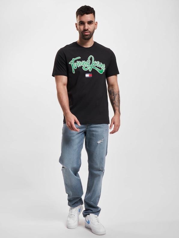 Tommy Jeans Reg College Pop Text T-Shirt-4