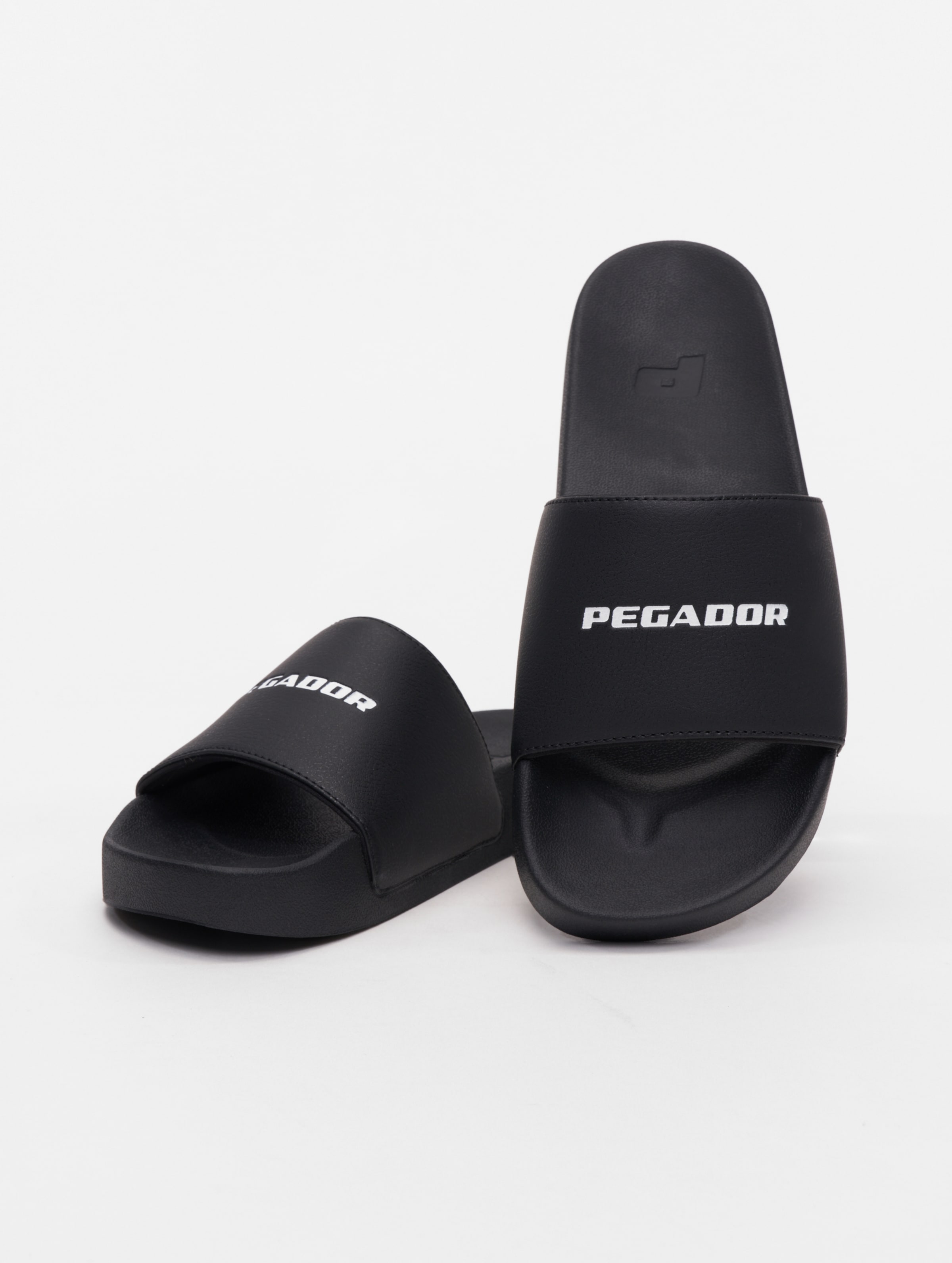 PEGADOR Logo Slide Sandalen Frauen,Männer,Unisex op kleur zwart, Maat 40