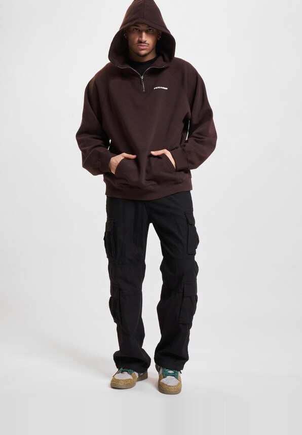 PEGADOR Logo Oversized Halfzip Hoodies-4