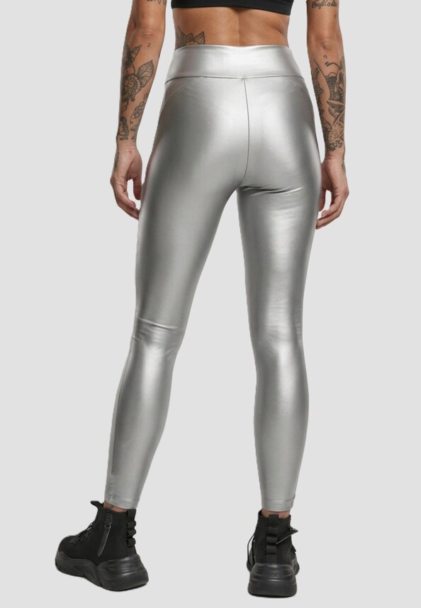 Ladies Highwaist Shiny Metallic-1