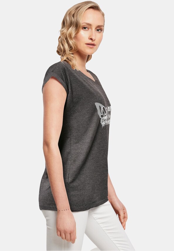 Ladies Its Your Time To Bloom Extended Shoulder Tee-3