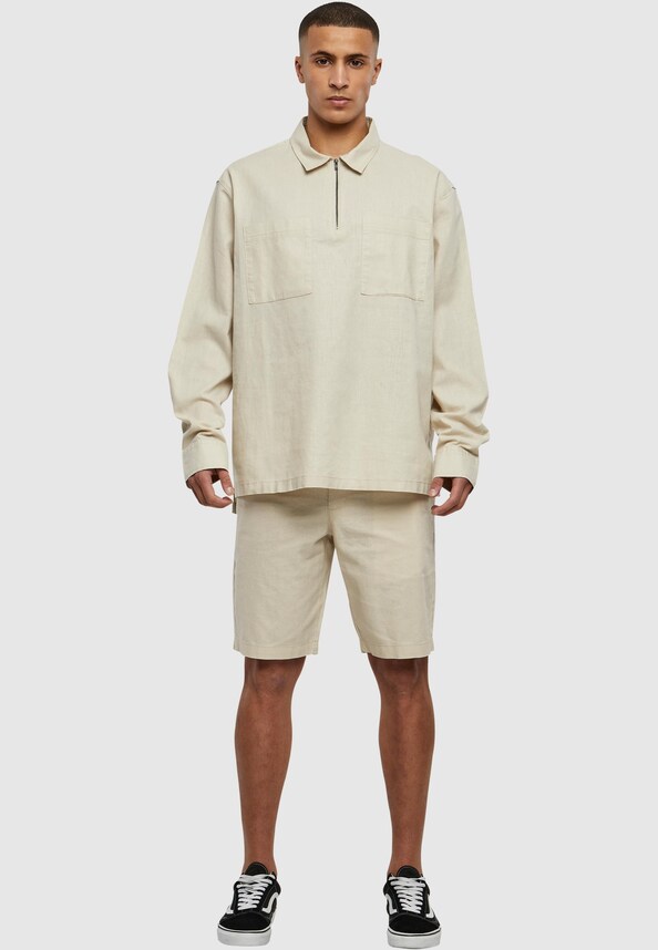 Cotton Linen Half Zip-2