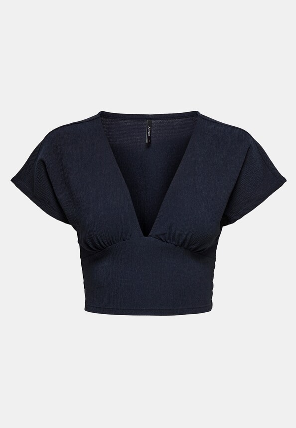 ONLY Damen Deep V-Neck Crop-0