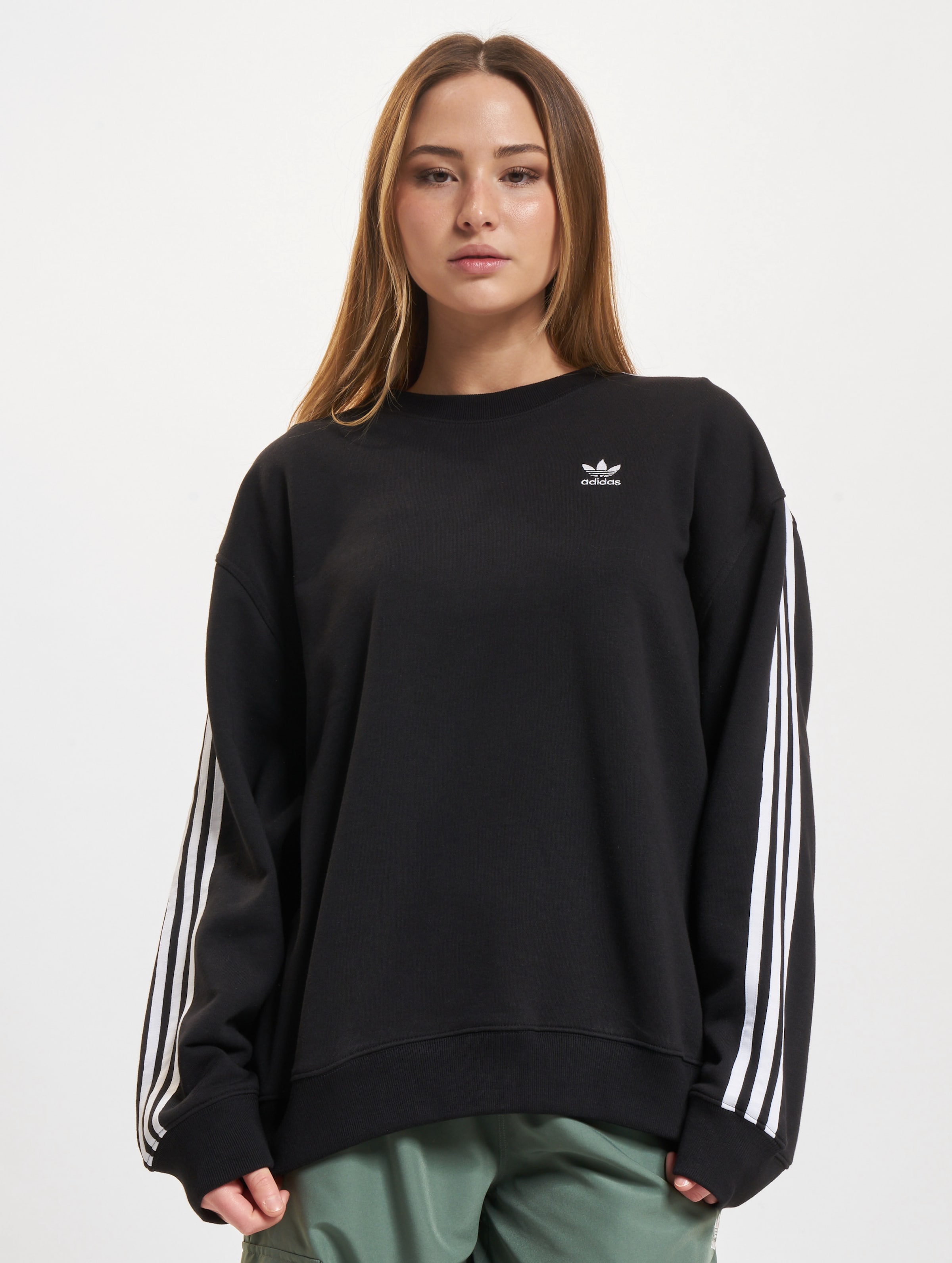 Adidas originals stripes crew hotsell