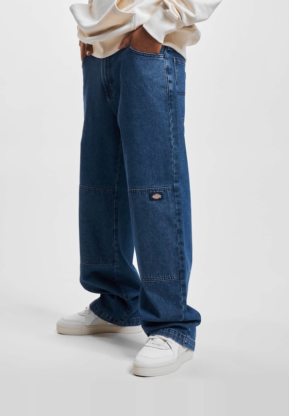 Double Knee Denim Straight-1