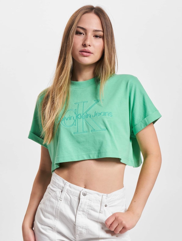 Calvin Klein Jeans Monologo Cropped T-Shirt-2