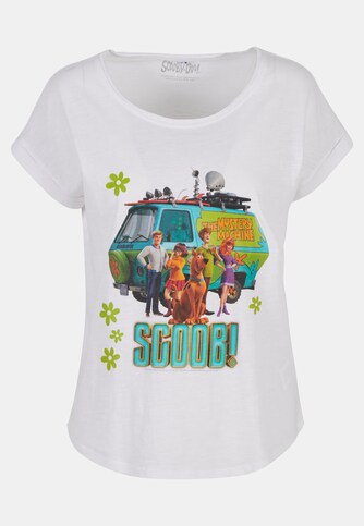 Scooby Doo Mystery Inc Group -WHT with Ladies Long Slub Tee