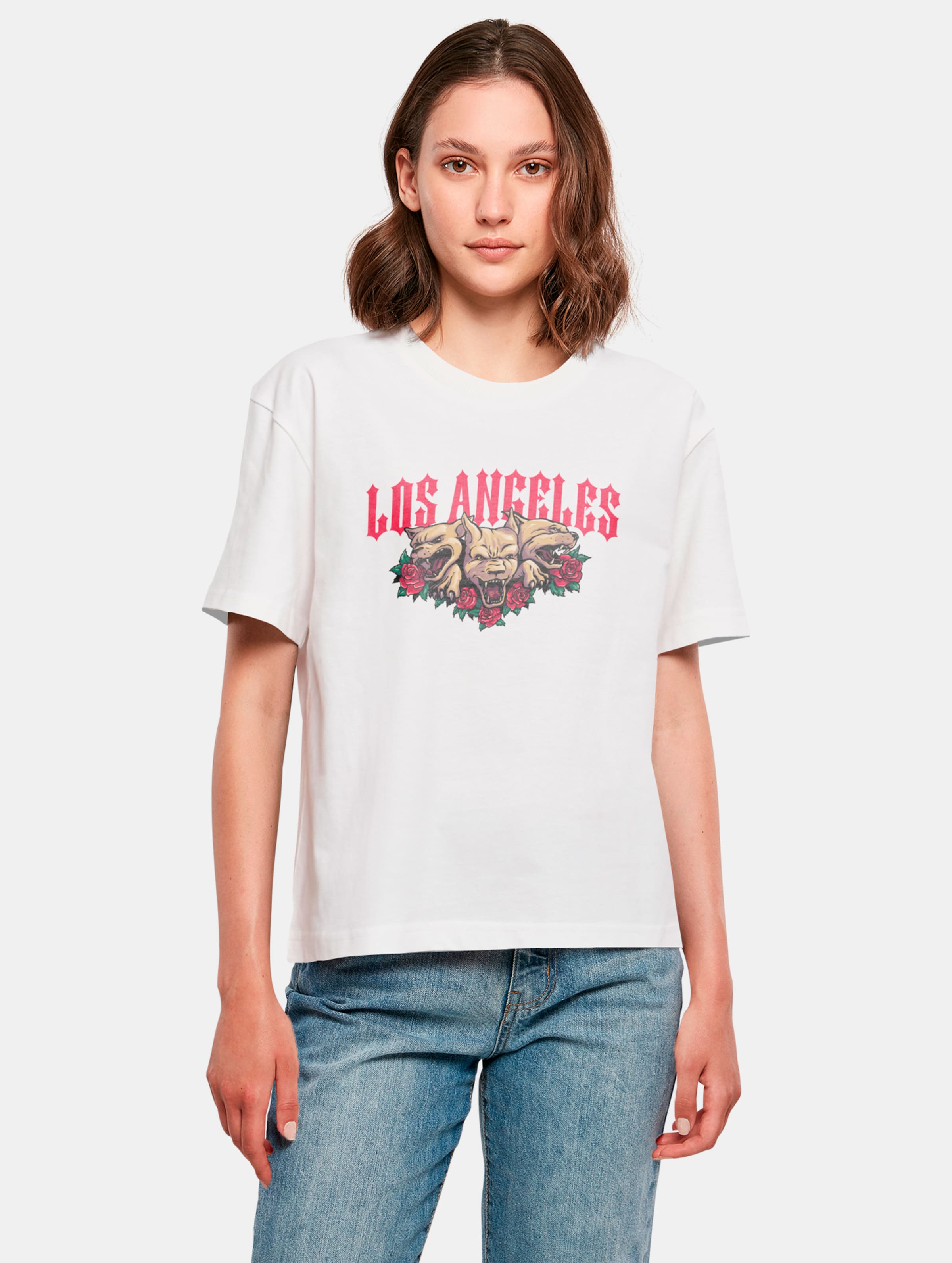 Miss Tee LA Dogs T-Shirts Frauen,Unisex op kleur wit, Maat L