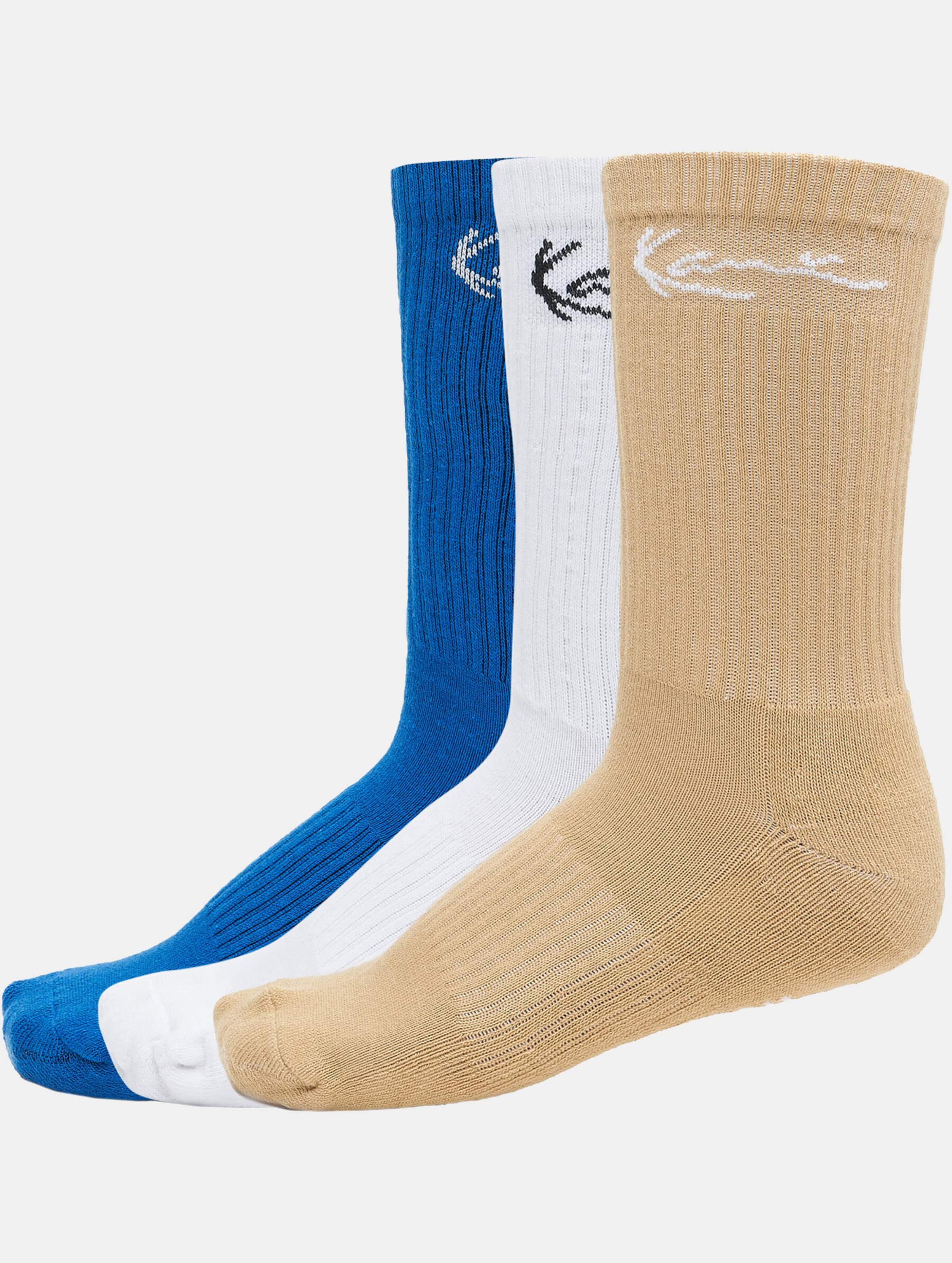 Karl Kani Signature 3-Pack Socks Unisex op kleur wit, Maat 3942