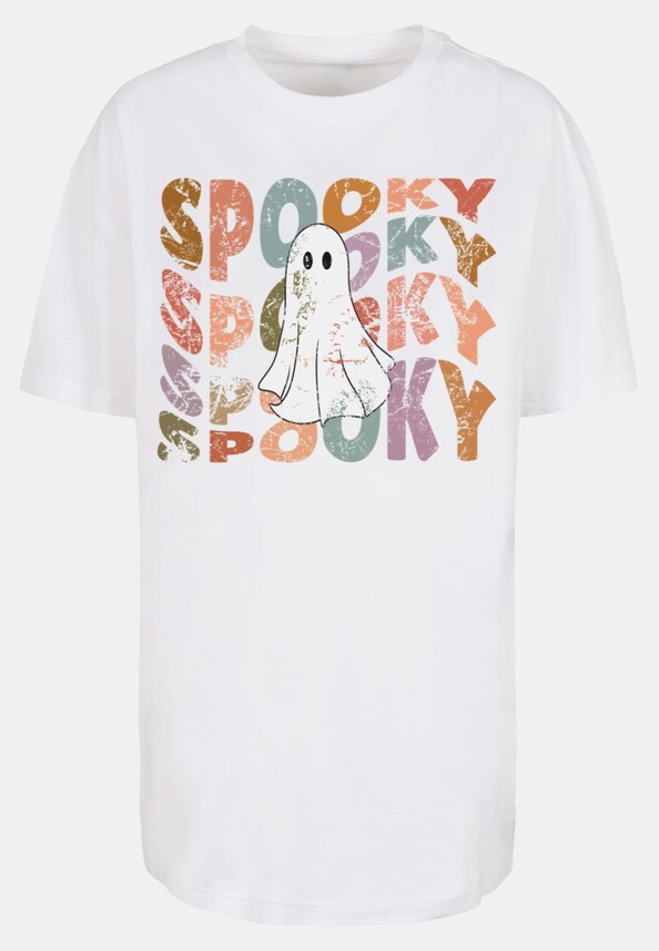 Ladies Halloween - Spooky Ghost Tee-4