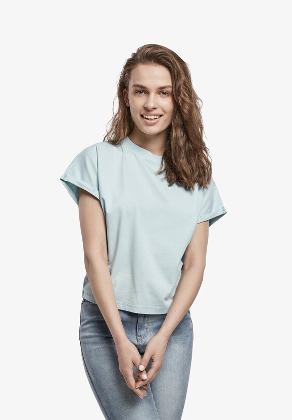 Ladies Short Pigment Dye Cut On Sleeve -3