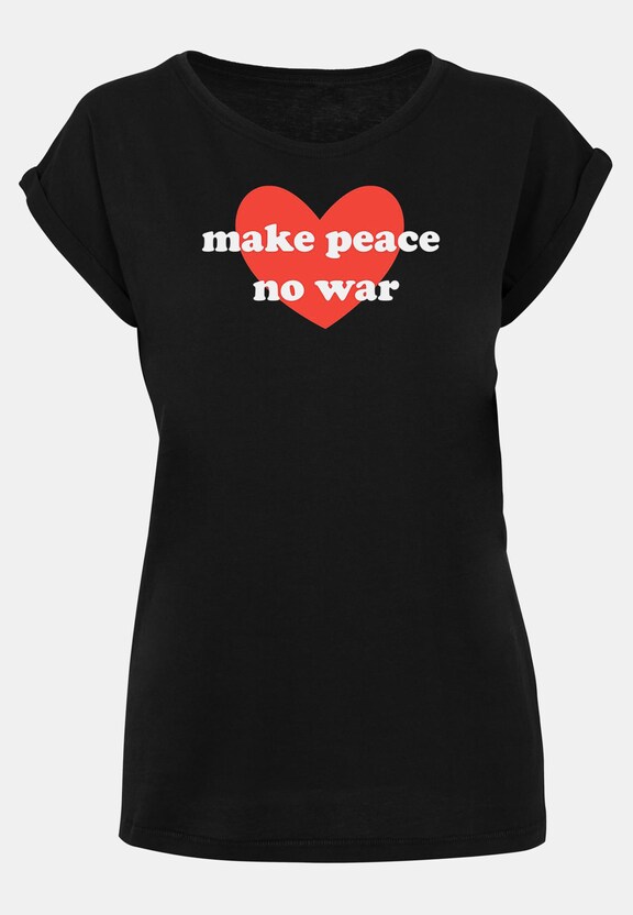 Ladies Peace - Red Heart Black  Extended Shoulder-2