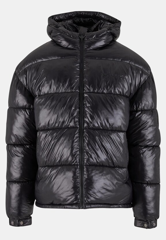 HOODED PUFFER JACKET SHINY-2