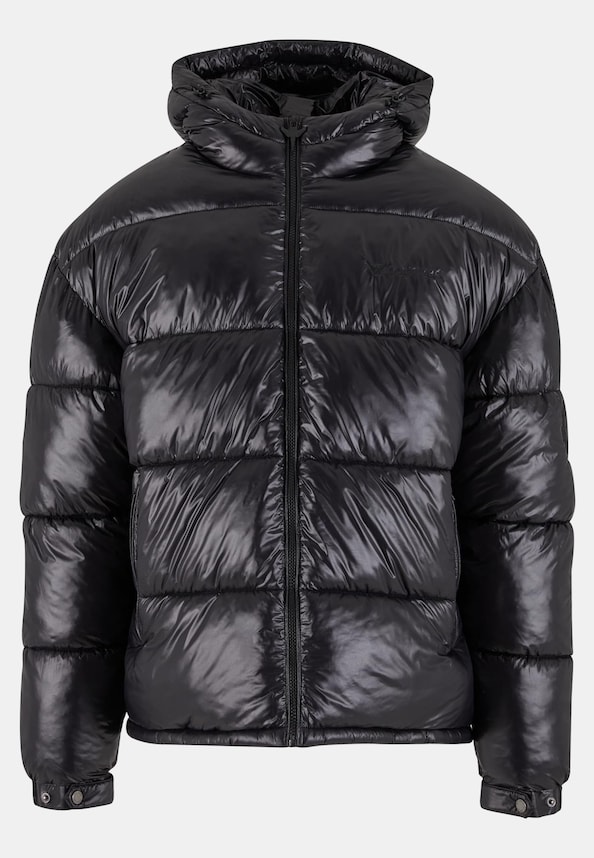 HOODED PUFFER JACKET SHINY-2