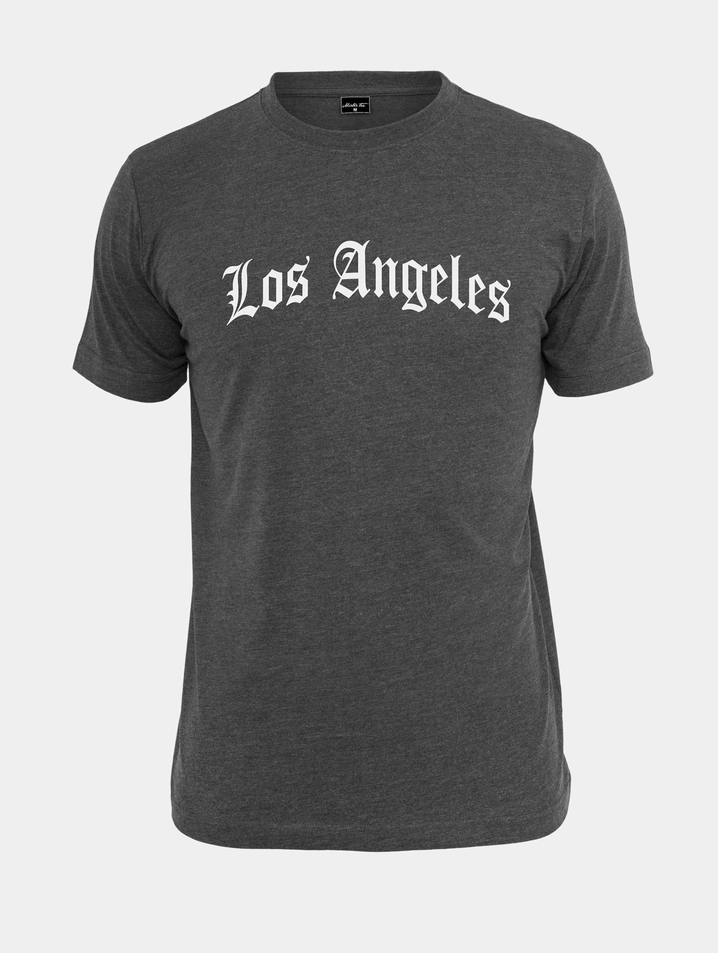 Mister Tee - Los Angeles Wording Heren T-shirt - XL - Grijs