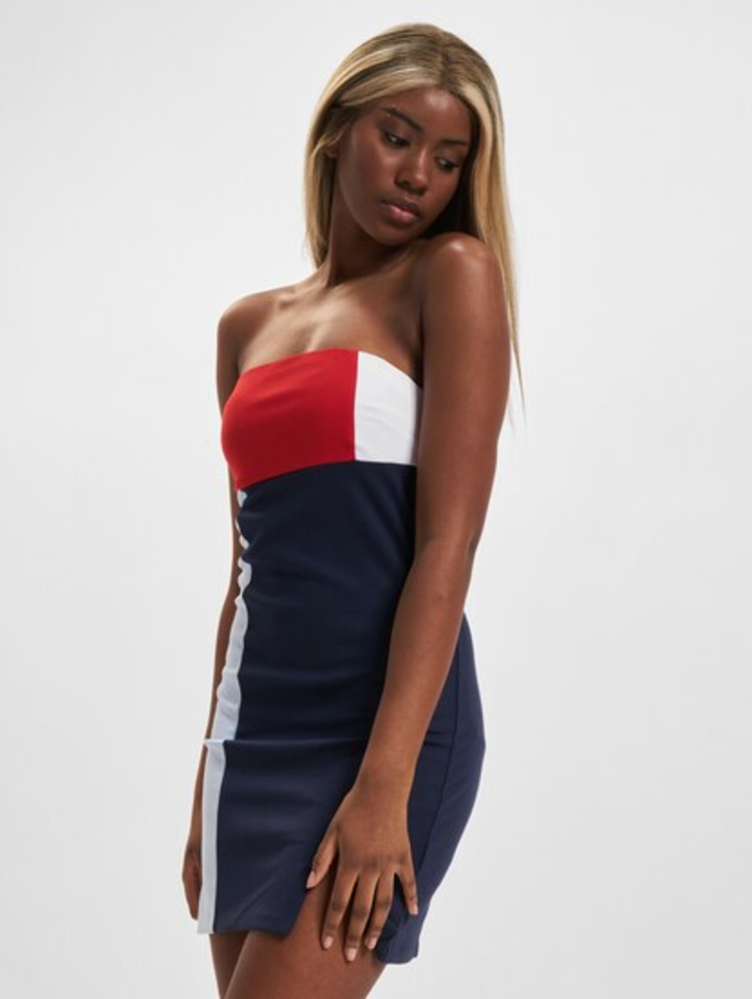 Tommy Jeans Archive Blocking Bodycon Kleid op kleur wit, Maat L