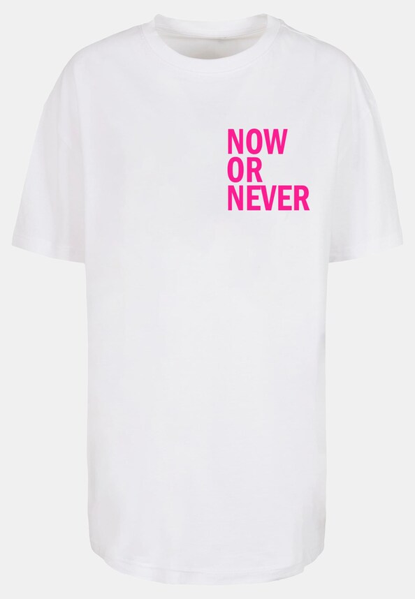 Ladies Now Or Never Oversized Boyfriend Tee-4
