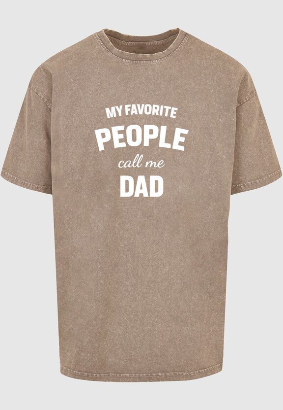 Fathers Day - My Favorite People Call Me Dad Acid Washed Heavy Oversized Tee-2