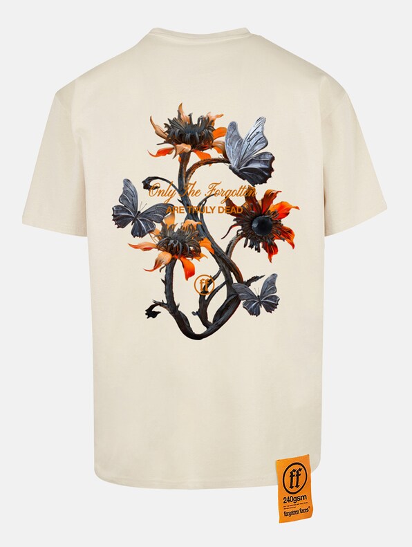Forgotten Faces Butterfly Flowers Oversize T-Shirts-4