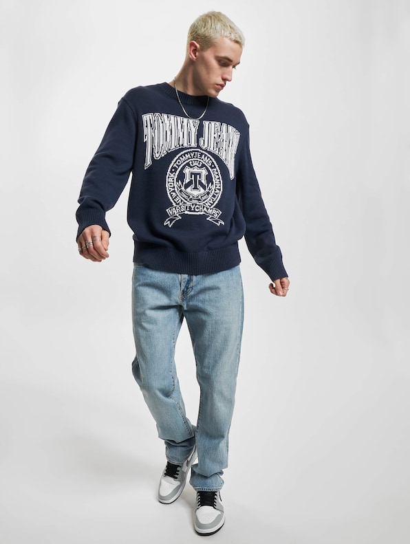 Relaxed Varsity Jacquard Knit-4