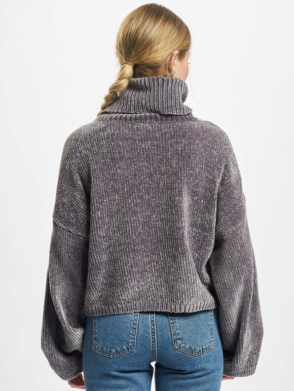 Ladies Short Chenille Turtleneck-1