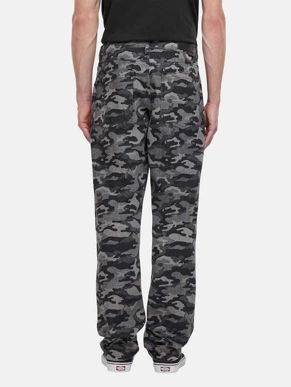 Urban Classics Laser Camo Printed Tapered Fit Jeans-1