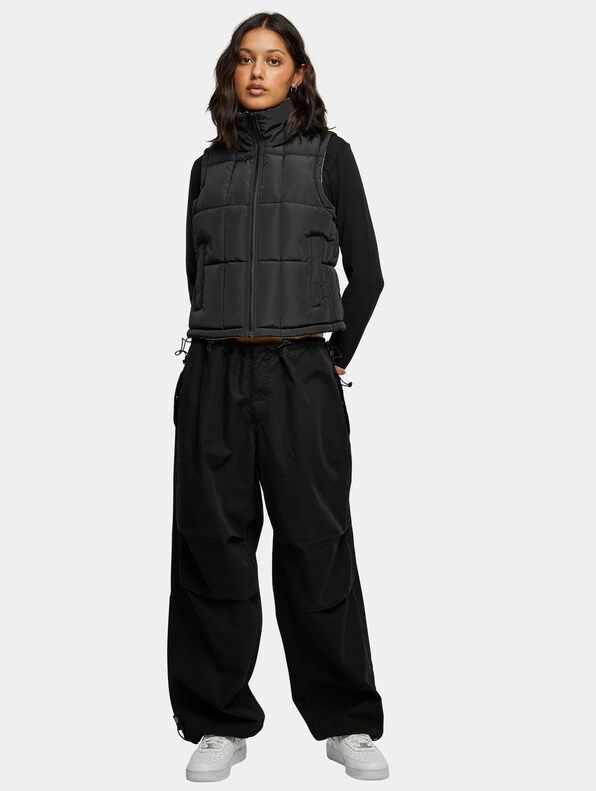 Ladies Reversible Cropped Puffer Vest-3