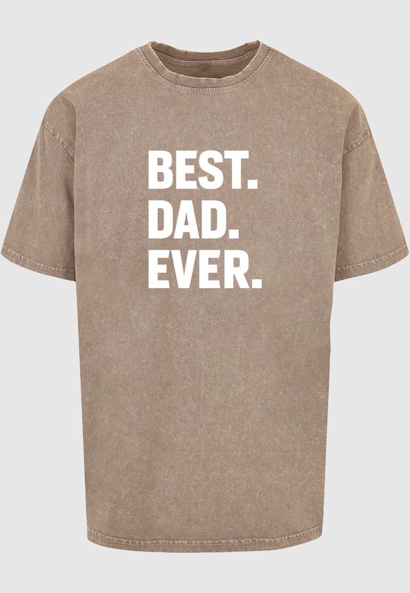 Fathers Day - Best Dad Ever Acid Washed Heavy Oversized-2