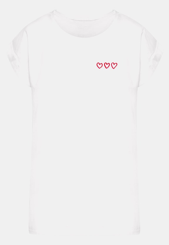 Three In A Row Ladies Extended Shoulder Tee-4