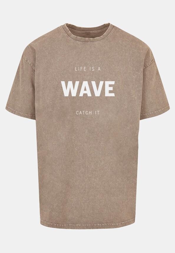 Summer - Life is a wave Acid Washed Oversize Tee-4