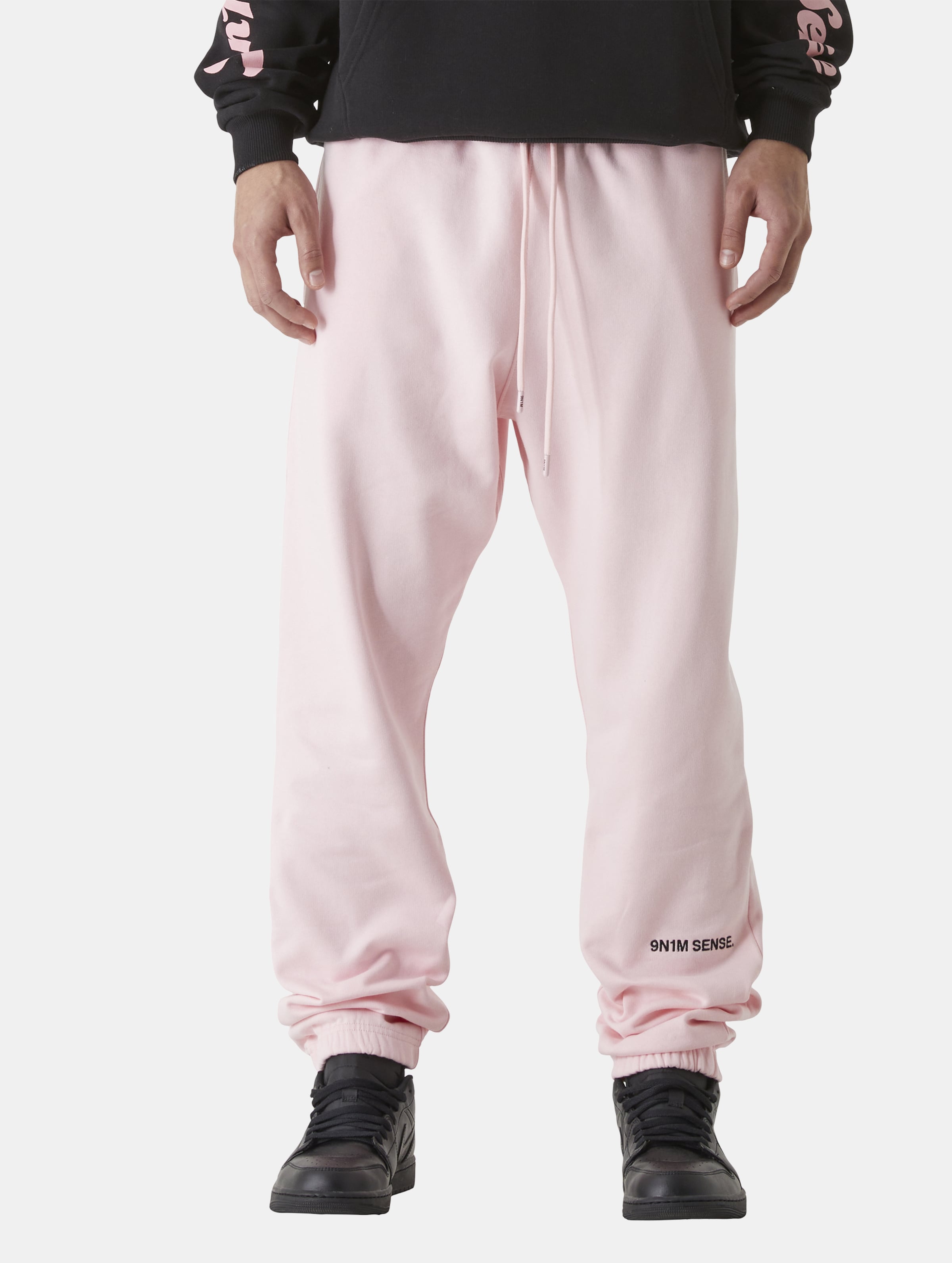 9N1M SENSE Essential Sweatpants Männer,Unisex op kleur roze, Maat XS