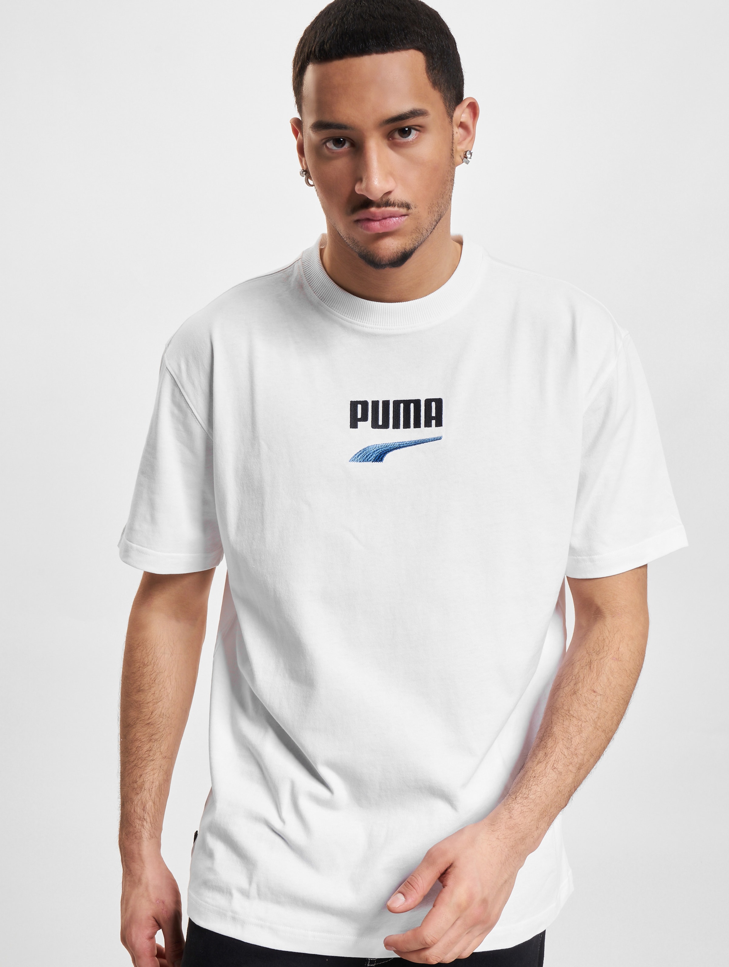Puma Downtown Logo T-Shirt Mannen op kleur wit, Maat XL