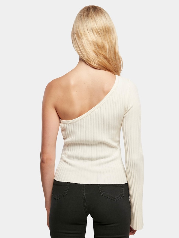 Ladies Short Rib Knit One Sleeve-1