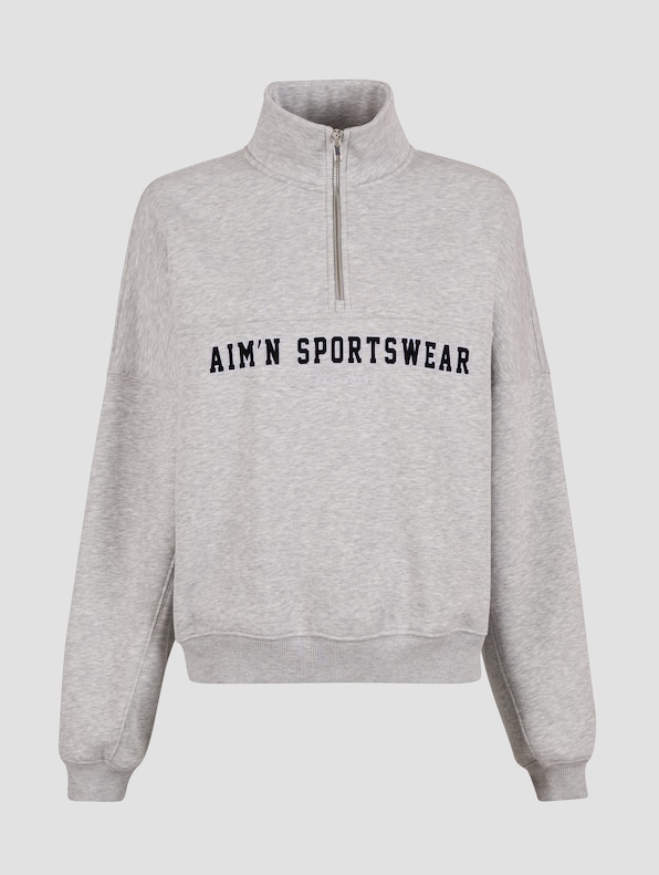 aim'n Varsity Sweat Half Zip Pullover-4