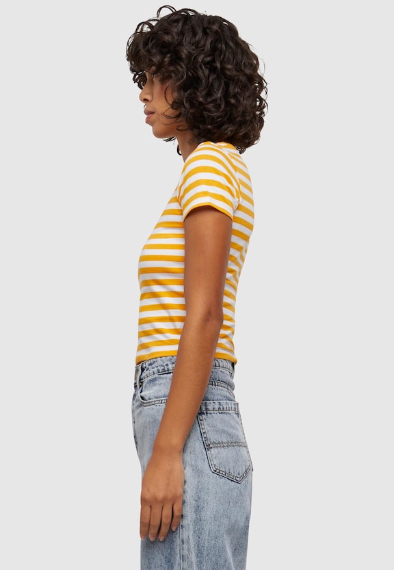 Ladies Short Striped Tee-2