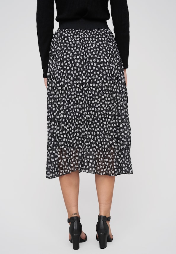 Longform Skirt with ditsy print-1