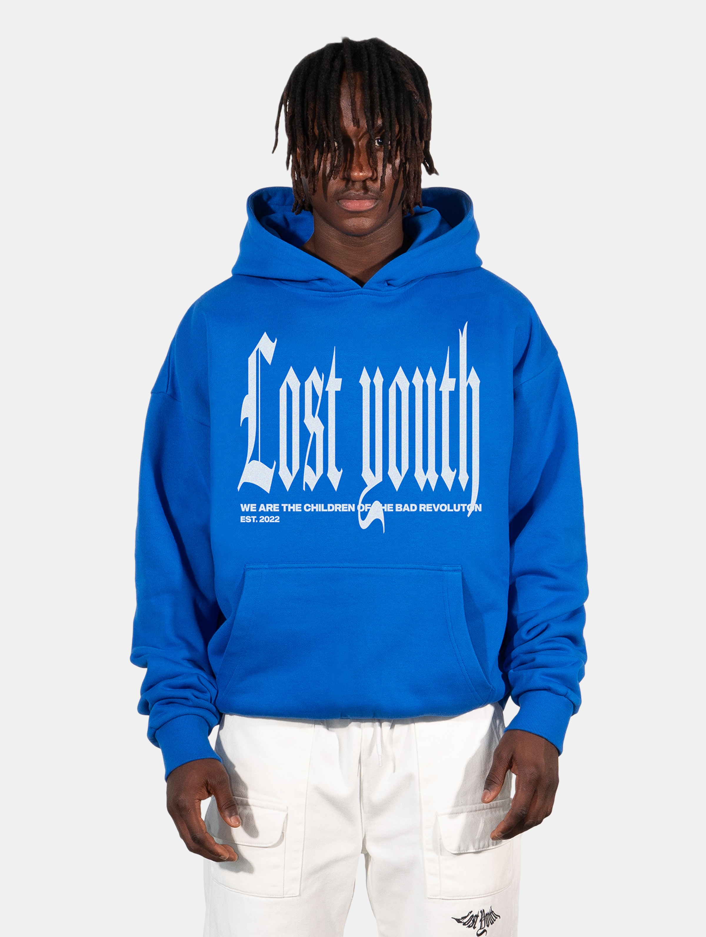 Lost Youth LY HOODIE CLASSIC V.4 Mannen op kleur blauw, Maat M