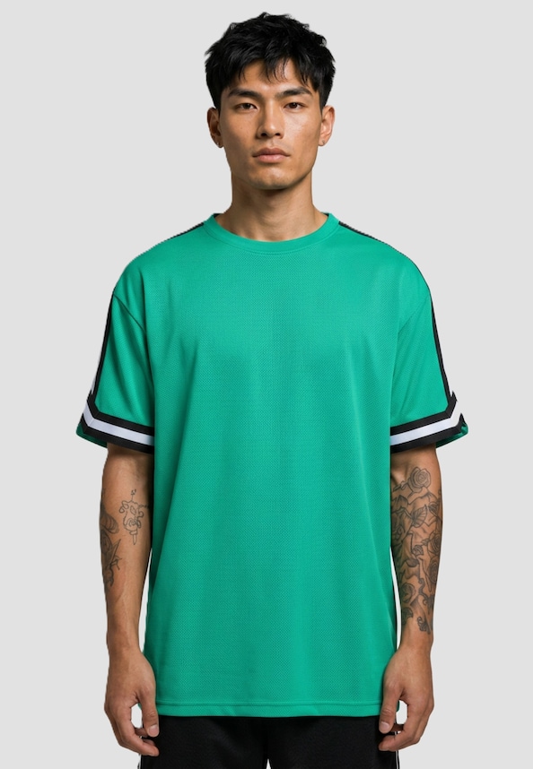 Oversized Stripes Mesh-0